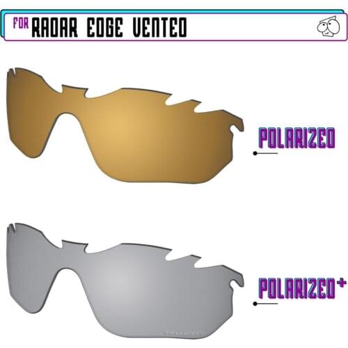 EZReplace Polarized Replacement Lenses for - Oakley Radar Edge Vented Sunglasses - Sir P Plus-GunmetalP