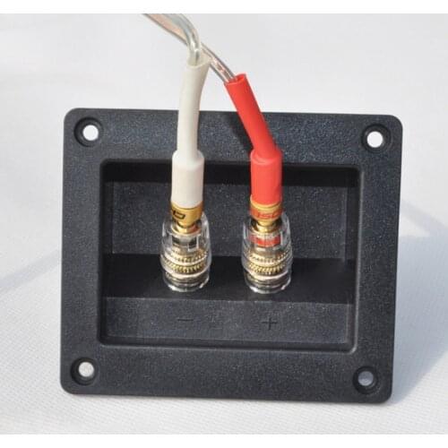 Two Speakers Junction Box Audio Cable Connector Audio Wiring Panel Thickened Copper Terminal Board