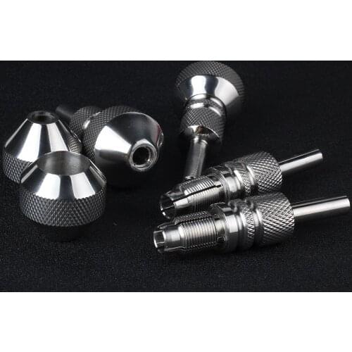 YILONG 1pcs Hot Sale 30mm Knurled Twist Self-Lock Stainless steel grip Tattoo Grips For Tattoo Machine Gun Free Shipping
