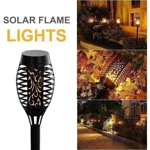 LED Solar Flame Lights Outdoor IP65 Waterproof Flickering Flame Light Garden Decoration Landscape Lawn Path Lighting