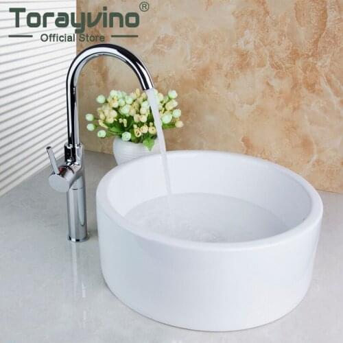 TD301192465 Gourd Artistic Wash Basin Counter Hand Paint Color Washbasin Ceramic Sink Brass Mixer Tap Faucet Basin