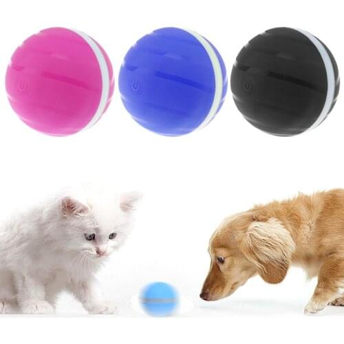 Waterproof Durable Smart Interactive Kid Toy Pet Balls RGB LED 360 Auto Rolling USB Recharge Auto Sleep & Wake Up for Cat Dog