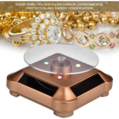 High Quality Solar Power & Battery Powered Rotation Jewelry Holder Display Tray Rotating Base Phones Watche Jewelry Display Rack