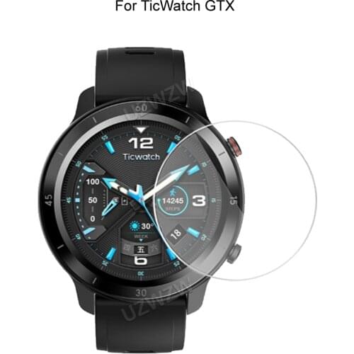 For TicWatch GTX Smart Watch 2.5D Tempered Glass Screen Protector Protective Film Anti Scratch HD Clear