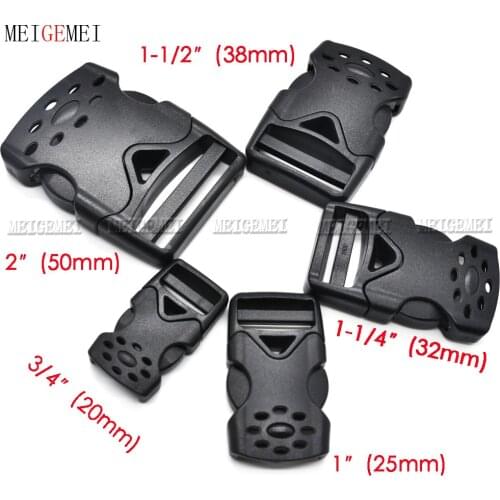 5pcs Plastic Side Release Buckle Belt buckle Paracord Clips Dogs Collar Webbing 20mm 25mm 32mm 38mm 50mm Bag Accessories