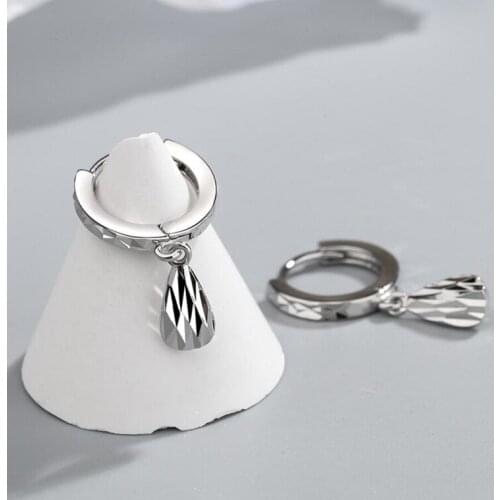 KOFSAC New Fashion 925 Sterling Silver Earrings Jewelry For Women Simple Cute Water Droplet Earring Lady Anniversary Accessories