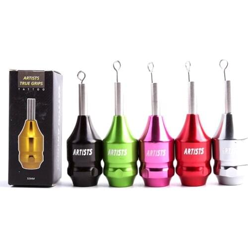 1 Pcs 30MM Aluminum Tattoo Grip Tube With 1 Needle Barble For Cartridge Tattoo Needle Rotary & Coil Tattoo Machine Gun