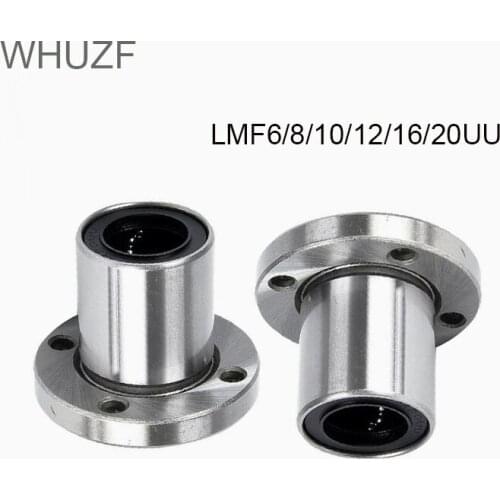 2/4pcs/lot LMF6LUU LMF8LUU LMF12UU LMF8UU LMF12UU LMF16UU LMF20UU LMK12LUU 16mm Flange Linear Bearing for 3D Printer Linear Rod