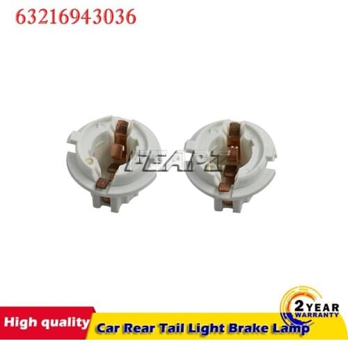 2pcs Car Rear Tail Light Brake Lamp P21W Bulb Socket Holder Fit For X3 X5 E53 E65 E66 E83 E70 63216943036