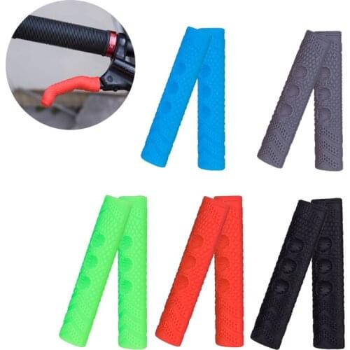 2Pcs Mountain Road Folding Fixed Gear Bike Bicycle V Brake Hand Levers silicone Silica gel protector sleeves cover accessories