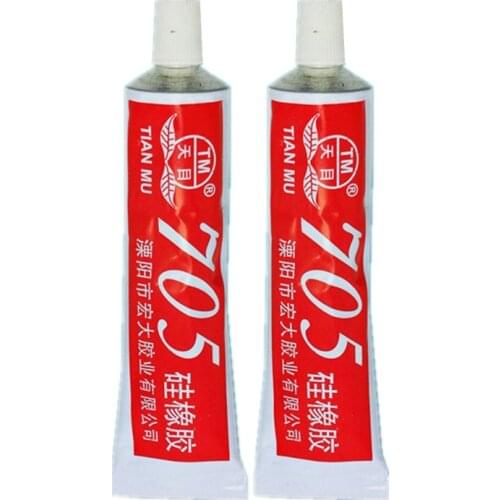 2pcs 50ML 705 silicone waterproof transparent heat resisting glue Colorless sealing glue electron component PCB appropriative