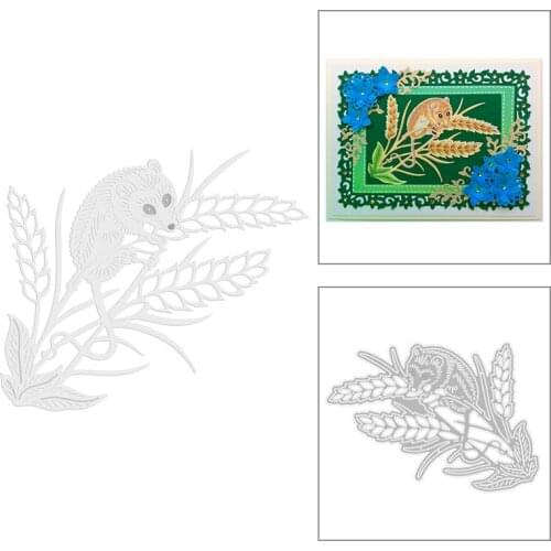 2020 New Autumn Animal Mouse Metal Cutting Dies and Wheat Ears Die Scrapbooking For Crafts Thank You Card Making No Stamps Sets