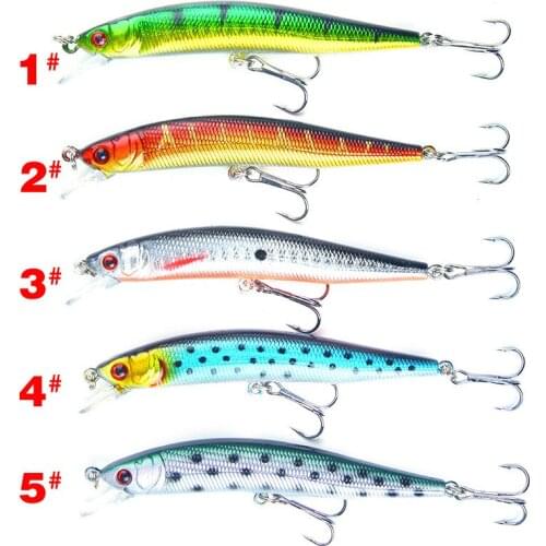 5Pcs/lot 100cm/15.3g Laser Minnow Fishing Bait Lures Sinking Artificial Crankbait Wobblers Sea Fishing Hard Baits For River