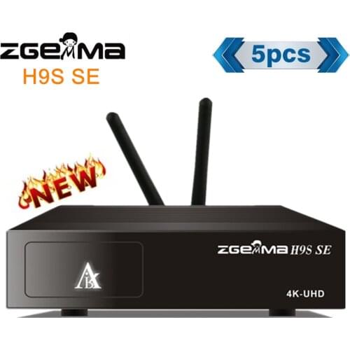 New Hot ZGEMMA H9S SE 4K H.265/HEVC Digital Satellite tv Receiver Deocder DVB-s2/s2x multistream build-in wifi UPgrade H9S 5Pcs