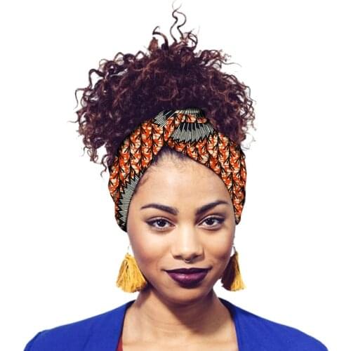 African Scarf Women Fashion Print Hair Band Wrap HeadBand Nigerian Girl Turban Headtie Ankara Costume Rich Bazin Dashiki Clothes