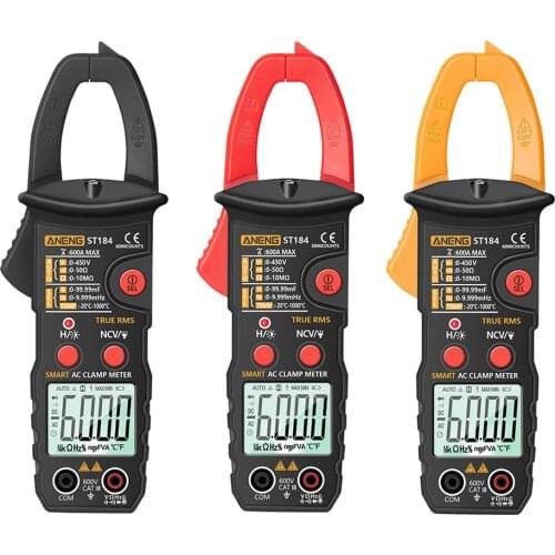 Aneng ST184 Digitale Multimeter Stroomtang True Rms 6000 Telt Professionele Meten Testers Ac / Dc Spanning Ac Ohm