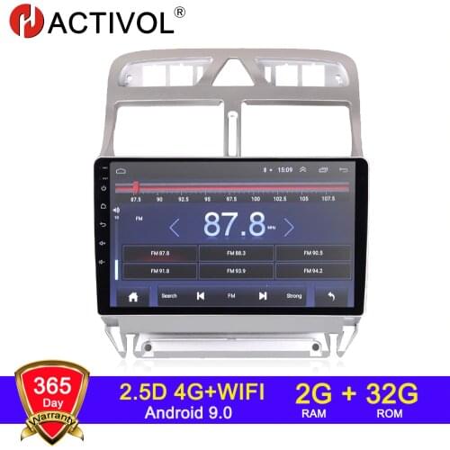 4G WIFI 2G 32G Android 9.0 2 din car radio for Peugeot 307 2002-2013 autoradio магнитола car audio автомагнитола car stereo