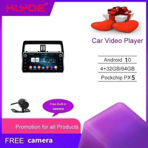KLYDE Android 10.0 touch screen car dvd player 10.1 inch universal car multimedia gps car navigation system for Prado 2017-2019