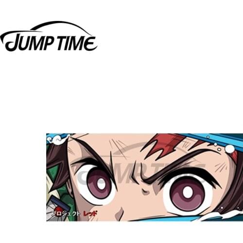 Jump Time 13 x 4cm Tanjiro Demon Slayer Slap Anime Car Stickers Decals Occlusion Scratch Vinyl Waterproof Bumper Windows Decor
