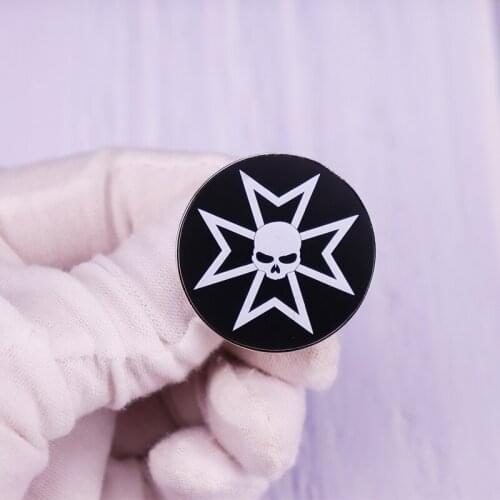 Warhammerrr Black Templar Inspried Symbol Pin Brooch Space Marines Badge