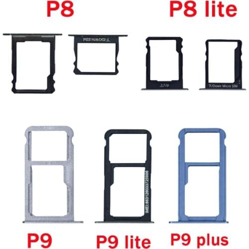 1 piece For Huawei P8 P9 lite P10 Plus SIM Card Tray Holder With Micro SD Card Tray Slot Holder Replacement Part