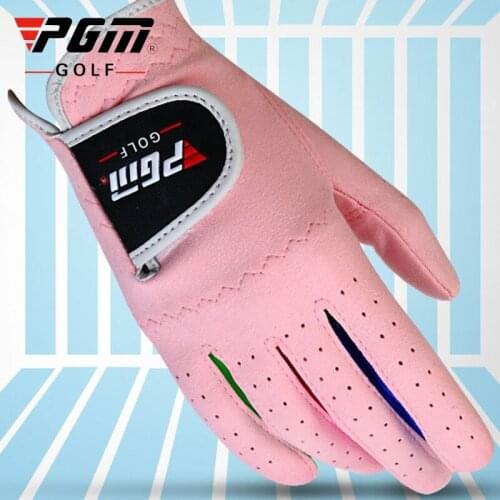 Kids Girls Golf Gloves Left & Right Hand Soft Golf Gloves Slip-Resistant Sunscreen Protection Golf Mittens D0020