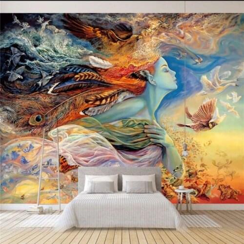 Beibehang custom photo mural wallpaper Fairy beauty house decoration bedroom papel mural murals wall papers home decor