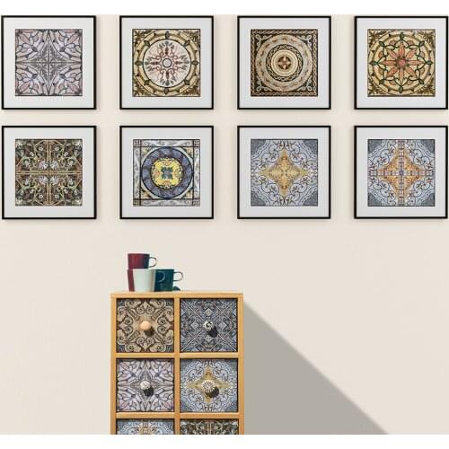 Art bathroom wall home modification wall sticker creative ceramic tile style personality wall sticker