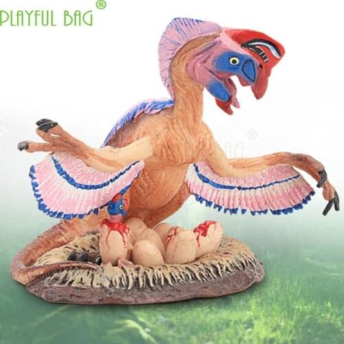 Simulated animals dinosaur ultra-realistic Plastic Dinosaur model egg-stealing dragons steal eggshell meat from dinosaurs HI08