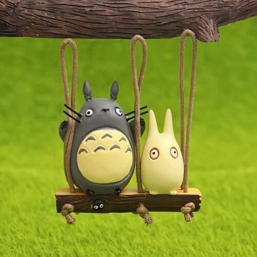 Swing Totoro Jicha Figure Doll Toy Anime Hayao Miyazaki My Neighbor Totoro Swing Totoro Action Figure Toy For Kid Birthday Gifts