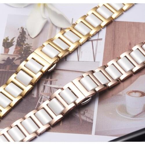 Butterfly Ceramic band for Samsung Galaxy watch 42 46mm active Gear sport s2 s3 wristband zenwatch 1 2 Ticwatch E Pro strap