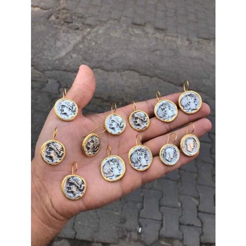 Round Antique Imperial Benefit Retro Authentic Earrings