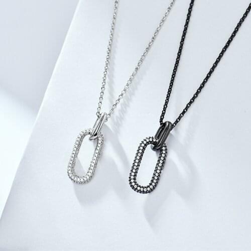 Fashion Simple Geometric Square Necklace For Women Adjustable Clavicle Chain Necklace Zirconia Women Jewelry Gifts Zk30