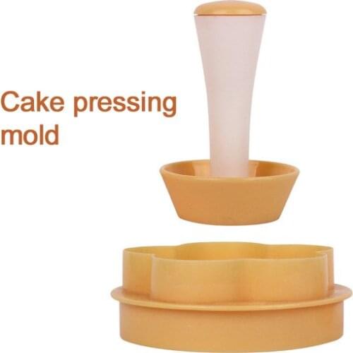 Pastry Dough Tamper Kit Kitchen Flower Round Cookie Cutter Set Cupcake Muffin Tart Shells Mold