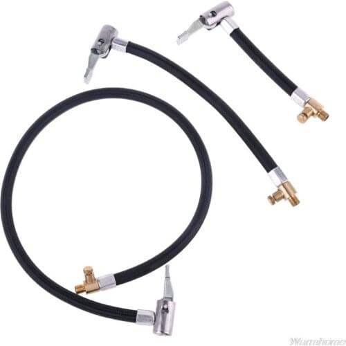 Car Tire Inflator Lock on Air Hose Extension for Standard Fine Thread 0.305" x32TPI Air Compressor Pump with Deflation N20 20