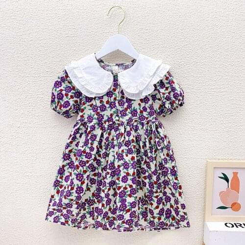 Girls Clothes Kids Dress Girls Dresses 2021 New Arrival Floral Dress Toddler Girl Clothes Wholesale Clothing 2 3 4 5 6Y