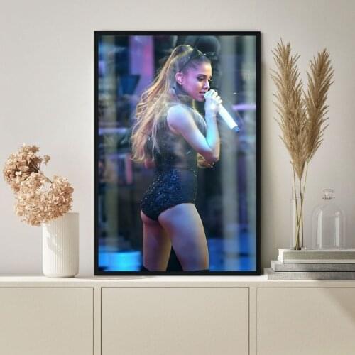Ariana Grande Poster Hip Hop Rapper Pop Music Star Canvas Print Art Wall Painting Home Decoration Gift