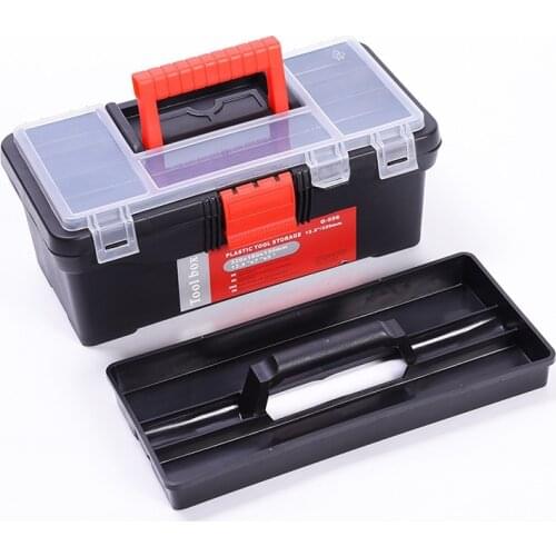 Large Capacity Portable Plastic Hardware Toolbox Household Tool Storage Box Anti-fall Box Tackle Tool Case