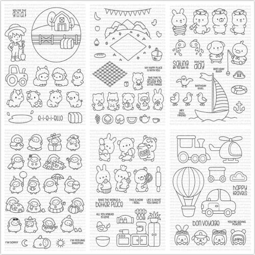 Animal Clear Stamp/Seal for DIY scrapbooking/photo album Decorative clear stamp sheets C1056