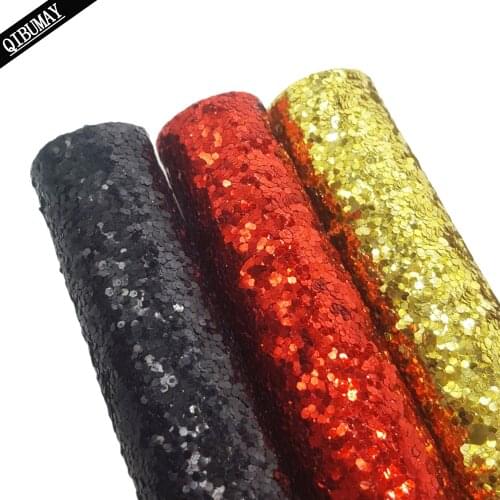QIBU 3pcs 22*30cm Faux Leather Sheets Set Golden Red Crafts Materials Vinyl Fabric Accessories A4 DIY Bow Earring Decoration
