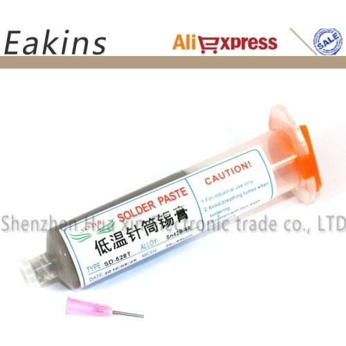 Work Drum LED PCB Solder Flux Lead-free SMT SOLDER PASTE Low Temperature Solder Paste Sn42/Bi58 100g