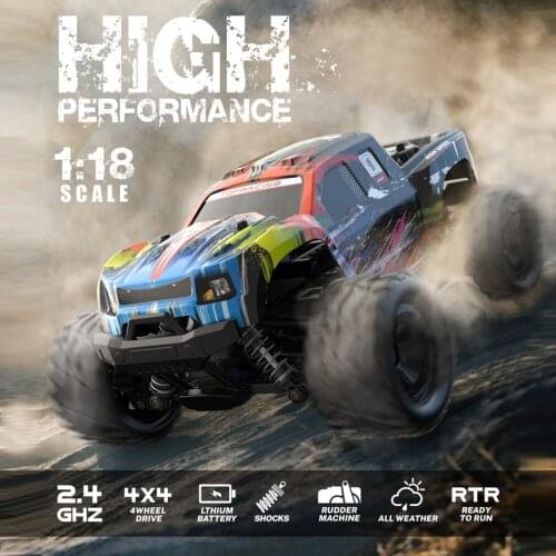 RC Cars 1:18 Bigfoot Monster 4WD High Speed Remote Control Car Crawler Climbing Off-Road Vehicle For Children Adults