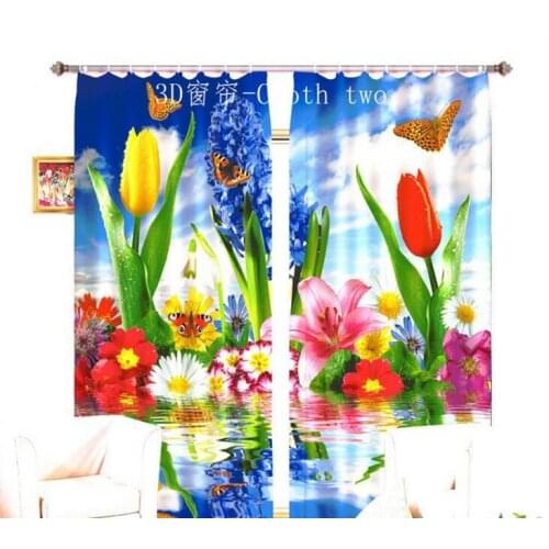 Kitchen Curtain Luxury Blackout 3D Window Curtains For Living Room Bedroom Customized size Drapes Cortina Rideaux Cushion cover