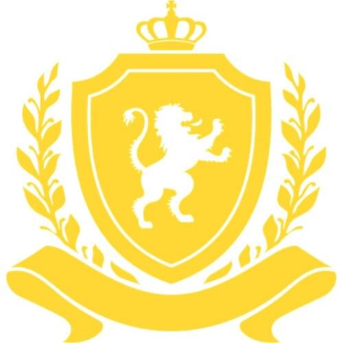 RuleMylife Lion Badge Is Suitable For Mobile Phone Notebook Exquisite Durable Imitation Metal Color Car Stickers