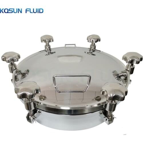 Sanitary stainless steel water tank square round Pressure manhole sanitary tank manway / cover