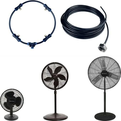 Outdoor Mister Cooling System Kit Misting Ring Brass Nozzle & Adapter Plant Irrigation Water Misting System For Patio Lawn