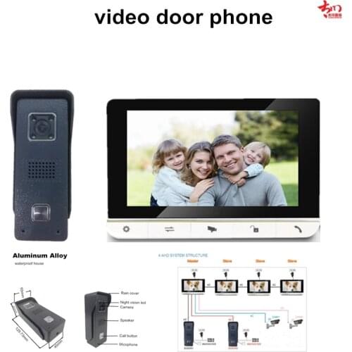 AHD Night Vision Video Intercom KIT With 7"Color Screen One Button Unlock Villa Video Door Phone