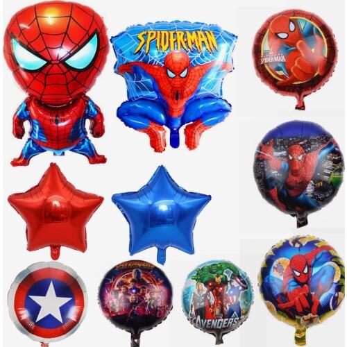 50 Pcs/lot Spider Man Balloon 32 Inch Number Balloon Superhero Party Balloon Birthday Party Decoration Kids Baby Shower Globos