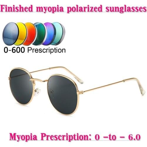 2019 Polarized Prescription Lens -1.0 to -6.0 Fashion Myopia Reading Sunglasses Brand Prescription Sun glasses For Women NX