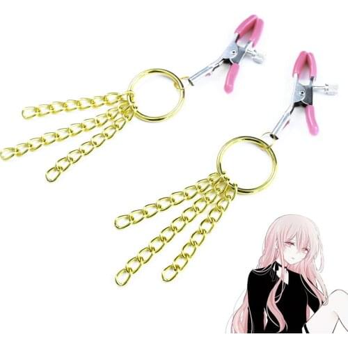 Women Nipples Clamps With Gold Chain Breast Clips Adult Male Sex Toys Stimulation Massage Clitoral Clip Bdsm Bondage For Couples